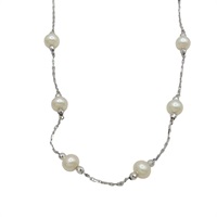 14K白金 珍珠 項鍊【JEWELRY 無品牌珠寶】 Pearl Necklace 7.8g