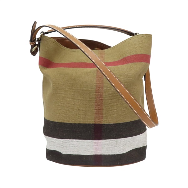 棕色 帆布 Ashby Hobo 手提包 【BURBERRY 巴寶莉】 3945742