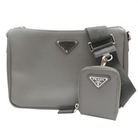 灰色 牛皮 肩背包【PRADA 普拉達】 2VH113