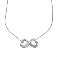 18K白金 鑽石 Double Loving Heart 項鍊【Tiffany & Co 蒂芬妮】