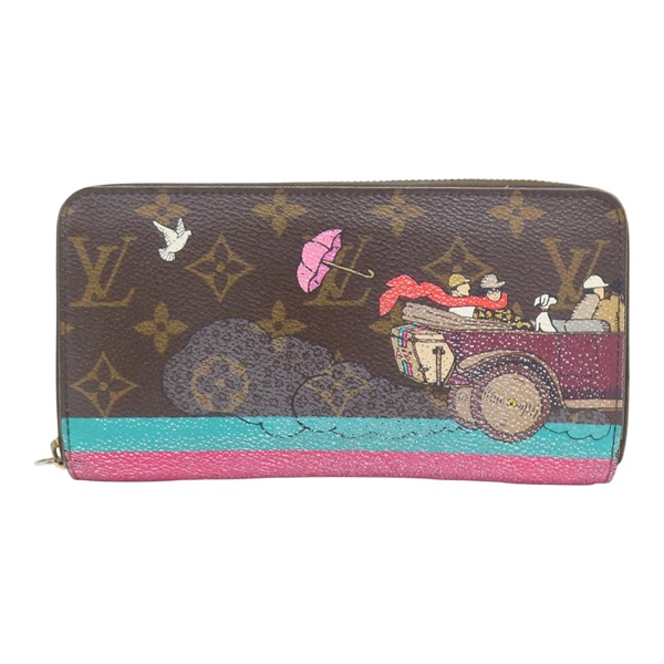 棕色 原花帆布 Monogram Evasion Zippy 拉鍊長夾 M61360【LOUIS VUITTON LV 路易威登】 M61360