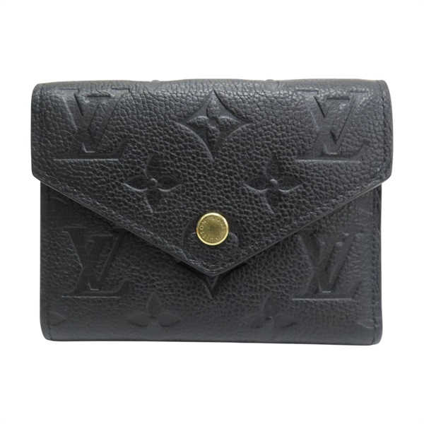 黑色 牛皮 原花壓紋 Victorine 扣式短夾 M64060【LOUIS VUITTON LV 路易威登】 M64060