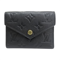 黑色 牛皮 原花壓紋 Victorine 扣式短夾 M64060【LOUIS VUITTON LV 路易威登】 M64060