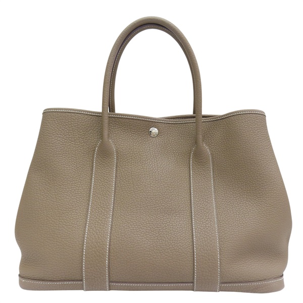 大象灰色 Negonda牛皮 Garden Party 36 C刻 手提包【HERMES 愛馬仕】 C刻/Etoupe