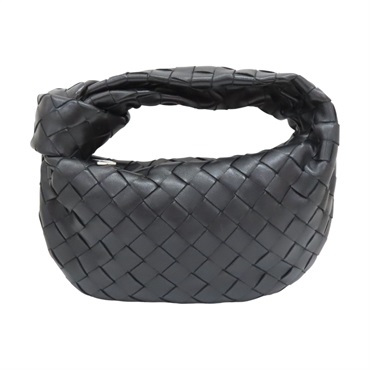 黑色 羊皮編織 Mini Jodie 手提包 【BOTTEGA VENETA 寶緹嘉】