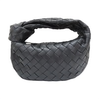 黑色 羊皮編織 Mini Jodie 手提包 【BOTTEGA VENETA 寶緹嘉】