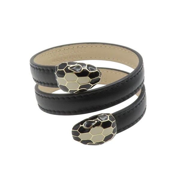 黑色牛皮 Serpenti Forever 手環【BVLGARI 寶格麗】