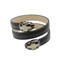 黑色牛皮 Serpenti Forever 手環【BVLGARI 寶格麗】