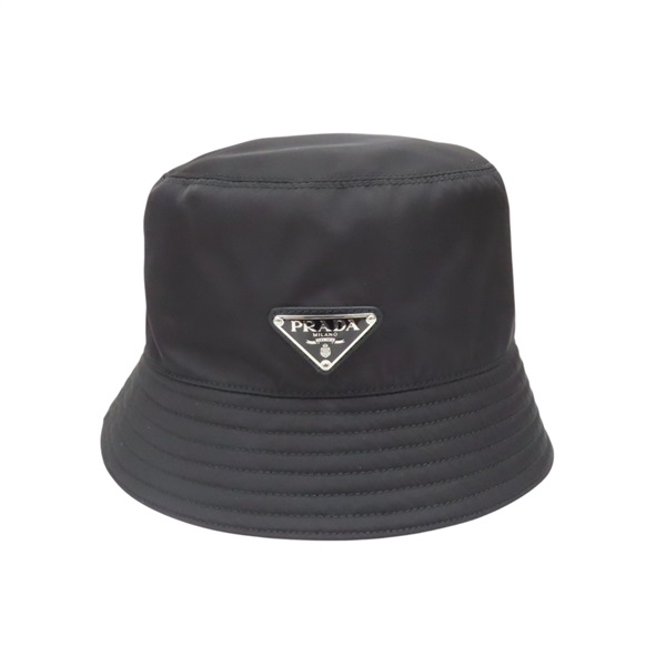 黑色尼龍 Re-Nylon 漁夫帽 S【PRADA 普拉達】 2HC137