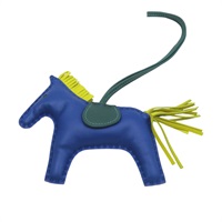 藍/綠/黃色 Agneau milo羊皮 Rodeo MM 馬 吊飾 A刻【HERMES 愛馬仕】