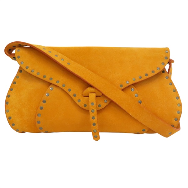 橘色 麂皮 Poulbot 肩背包【CELINE 賽琳】