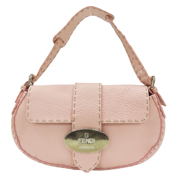 粉色 牛皮 Celeria Mini 肩背包【FENDI 芬迪】 8BR407