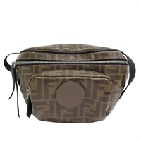 棕色 PVC塗層帆布 腰包【FENDI 芬迪】 7VA446