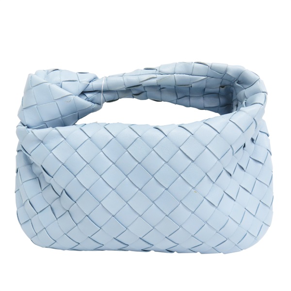 水藍色 羊皮編織 Mini Jodie 手提包【BOTTEGA VENETA BV 寶緹嘉】 651876