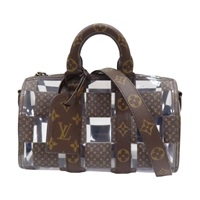 棕色 原花帆布 透明格紋 Keepall Bandouliere 25 兩用包 M20872【LOUIS VUITTON LV 路易威登】 M20872
