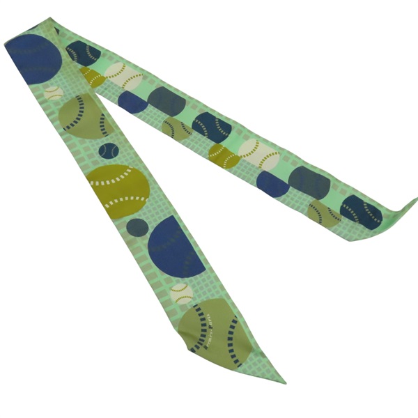 綠色 絲綢  絲巾 Twilly【HERMES 愛馬仕】