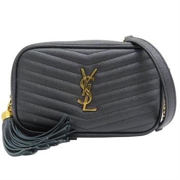 黑色 牛皮 肩背包 金釦【SAINT LAURENT YSL 聖羅蘭】 612579