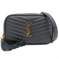 黑色 牛皮 肩背包 金釦【SAINT LAURENT YSL 聖羅蘭】 612579