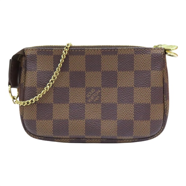 棕色 棋盤格 帆布 Mini Pochette Accessoires 手提包 N58009【LOUIS VUITTON LV 路易威登】 N58009