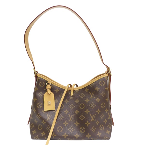 棕色 原花 帆布 CarryAll PM 肩背包【LOUIS VUITTON LV 路易威登】 M46203