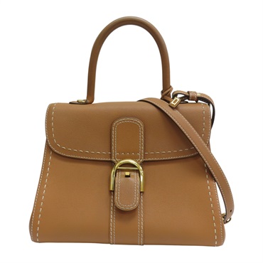 棕色 牛皮 Brillant MM 肩背包【Delvaux德爾沃】