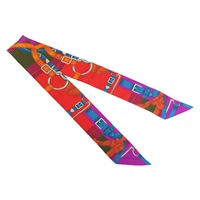 紅色 絲綢 絲巾 Grand Manege Fleuri Twilly【HERMES 愛馬仕】