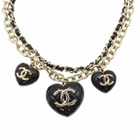 黑色 愛心 項鍊【CHANEL 香奈兒】 AB9481