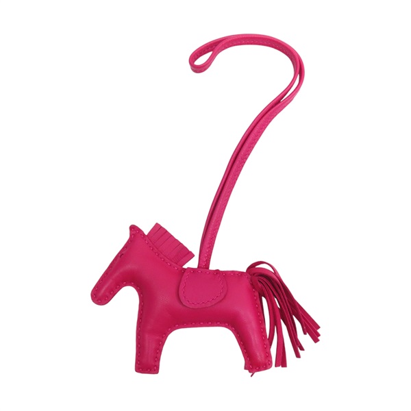 桃紅色 羊皮 RODEO PM 小馬 吊飾 Y刻【HERMES 愛馬仕】