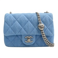 藍色 丹寧布 Coco 17 鍊帶 肩背包 AS3829【CHANEL 香奈兒】 AS3829