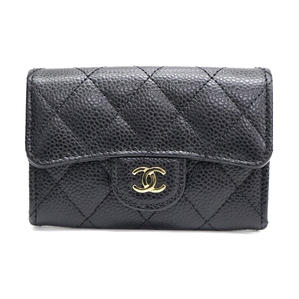 黑色牛皮 菱格紋 荔枝紋 卡夾 名片夾 AP0214【CHANEL 香奈兒】 AP0214