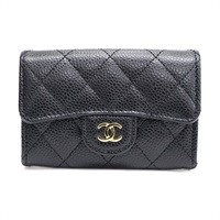 黑色牛皮 菱格紋 荔枝紋 卡夾 名片夾 AP0214【CHANEL 香奈兒】 AP0214