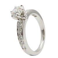 鉑金 half solitaire 鑽石戒指【Tiffany & Co 蒂芬妮】