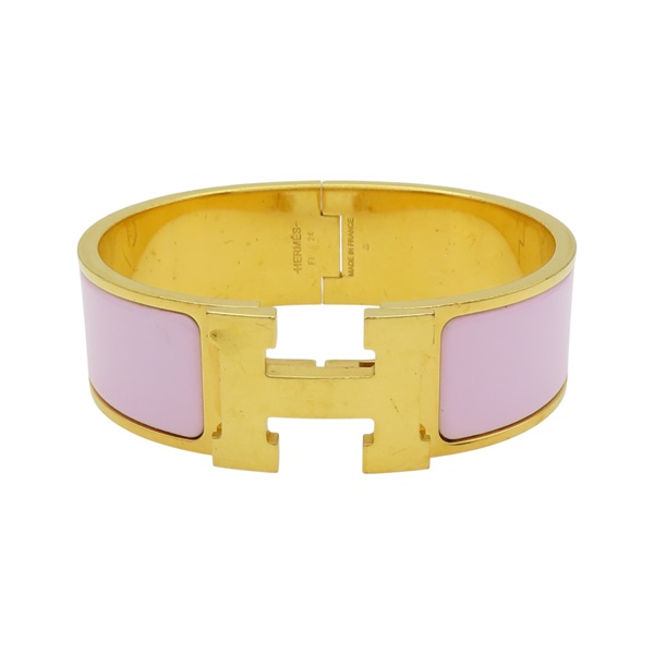 薰衣草紫琺瑯 鍍金屬 Clic Clac H手環【HERMES 愛馬仕】 H300001F