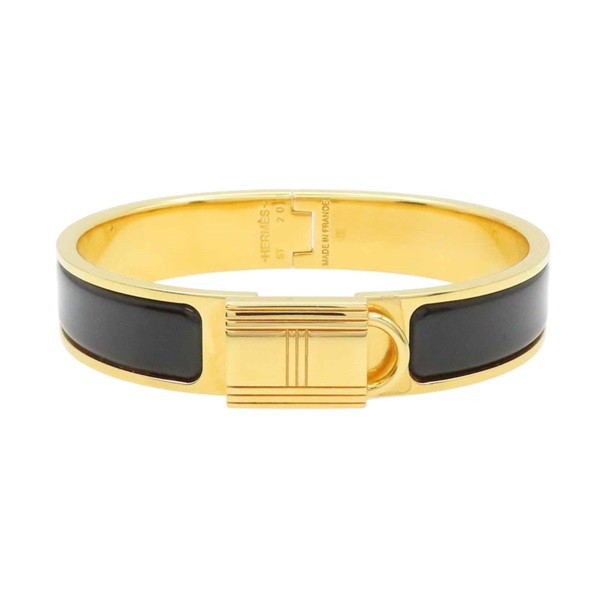 黑色琺瑯 金色鍍金 Clic Cadenas 手環【HERMES 愛馬仕】 H707000F 01GM