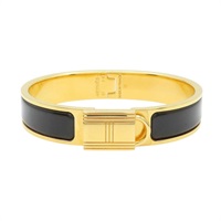 黑色琺瑯 金色鍍金 Clic Cadenas 手環【HERMES 愛馬仕】 H707000F 01GM