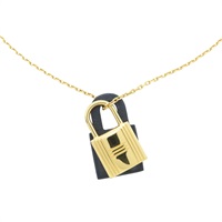 黑色牛皮 金色鍍金 O'Kelly Pendant【HERMES 愛馬仕】 H078852CC89