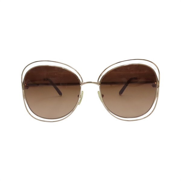 茶色鏡片 鍍金 墨鏡 太陽眼鏡【Chloe 克羅伊】 CE119S