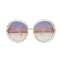 藍粉色漸層鏡片 鍍金 墨鏡 太陽眼鏡【Chloe 克羅伊】 CE114ST
