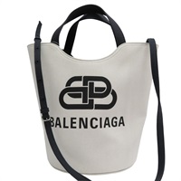 白色 帆布 Wave BB 兩用包【BALENCIAGA 巴黎世家】 599332