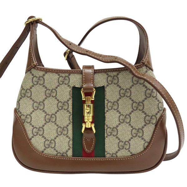 烏木色 PVC帆布 Jackie 1961 肩背包【GUCCI 古馳】 637092