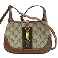 烏木色 PVC帆布 Jackie 1961 肩背包【GUCCI 古馳】 637092