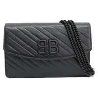 黑色牛皮 BB 鏈條 肩背包【BALENCIAGA 巴黎世家】 561507