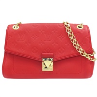 紅色 原花 牛皮 壓紋 Saint Germain PM 鏈帶肩背包【LOUIS VUITTON LV 路易威登】 M48949