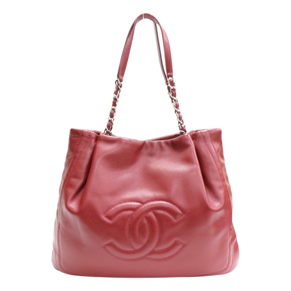 紅色 牛皮 CC 托特包 肩背包【CHANEL 香奈兒】