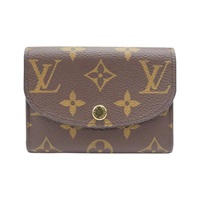 棕色 原花帆布 Rosalie 扣式短夾【LOUIS VUITTON LV 路易威登】 M41939