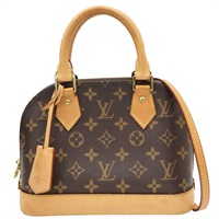棕色 原花 帆布 Alma BB 艾瑪包 兩用包【LOUIS VUITTON LV 路易威登】 M46990