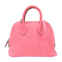 唇膏粉色 Evercolor牛皮 Bolide 1923 Mini 柏莉包 肩背包 B刻 銀扣【HERMES 愛馬仕】