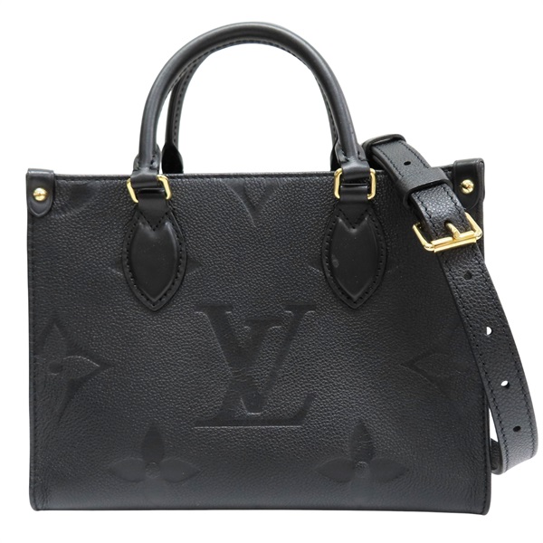 黑色 原花 牛皮 壓紋 Onthego PM 兩用包【LOUIS VUITTON LV 路易威登】 M45653