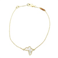 18黃K黃 珍珠母貝 Sweet Butterflies 手鍊【Van Cleef & Arpels 梵克雅寶】 VCARF69000