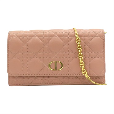 粉色 羊皮 WOC 鍊帶 肩背包【Dior 迪奧 】